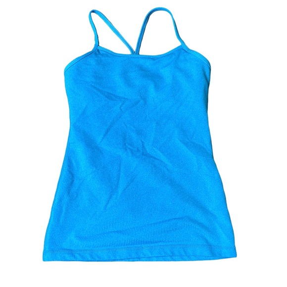Lululemon blue power y tank size 4